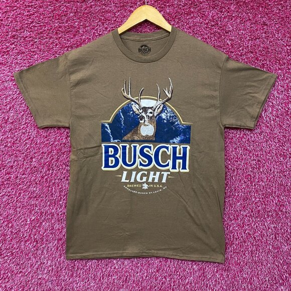 Busch Light Deer Hunting Logo T-Shirt Medium - Picture 1 of 4